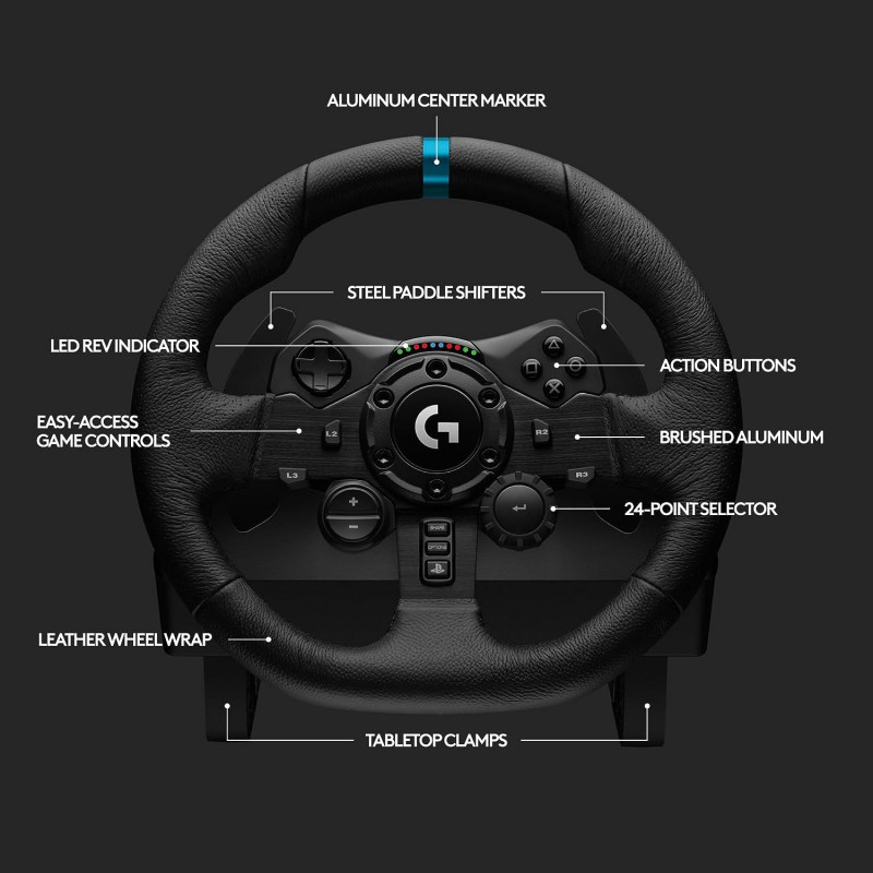 Logitech G923Trueforce Racing Wheel and Pedals