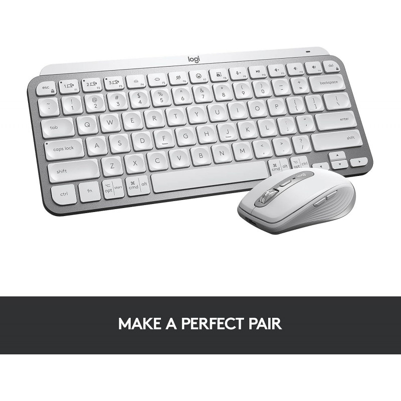 Logitech MX Keys Mini Minimalist Illuminated Keyboard - Grey