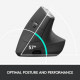 Logitech MX Vertical Ergonomic Wireless Mouse - Black