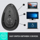 Logitech MX Vertical Ergonomic Wireless Mouse - Black