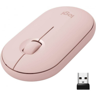 Logitech Pebble Wireless Mouse with Bluetooth - Pink Rose