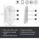 Logitech Pebble Wireless Mouse with Bluetooth - Off White