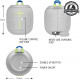 Logitech Ultimate Ears WonderBoom 3 - Joyous Brights Grey Logitech Ultimate Ears WonderBoom 3 - Joyous Brights Grey