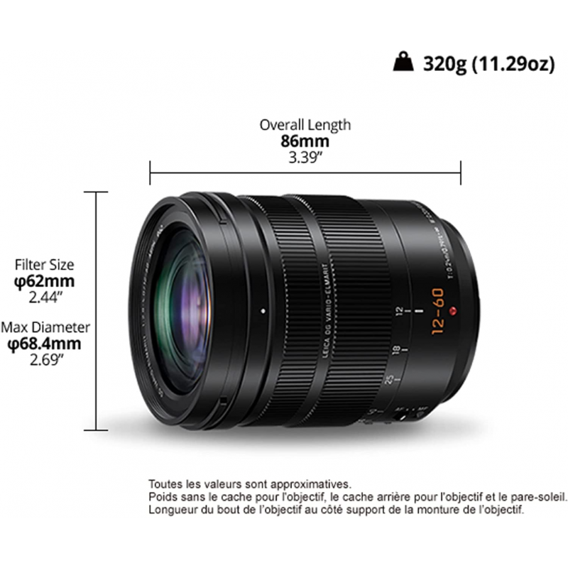 Panasonic Leica DG Vario-ElmarIT 12-60mm f/2.8-4 ASPH. Power O.I.S. Lens