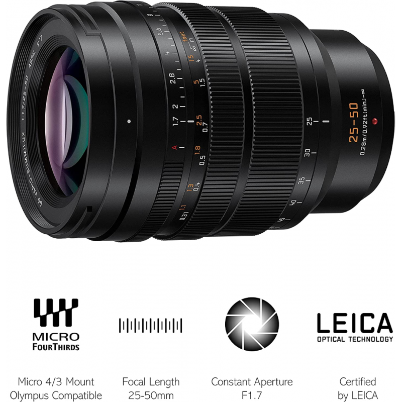 Panasonic Leica DG VARIO-SUMMILUX 25-50mm F1.7 ASPH Lens