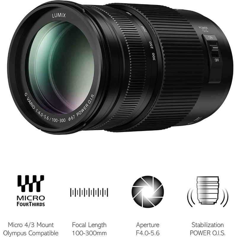 Panasonic Lumix G Vario Ultra 100-300mm f/4-5.6 II POWER O.I.S. Lens