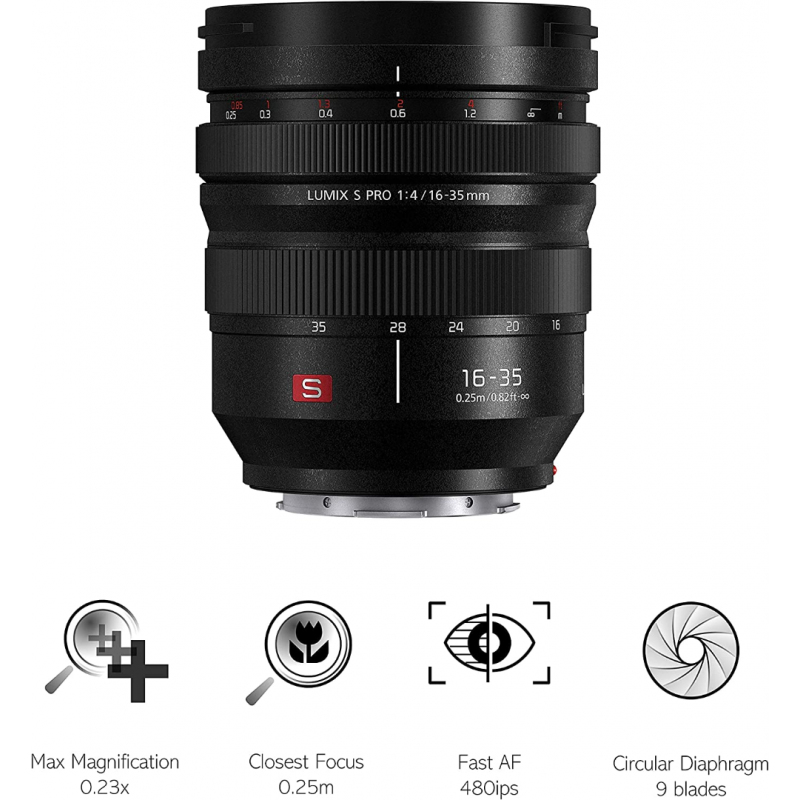 Panasonic Lumix S PRO 16-35mm f/4 Lens