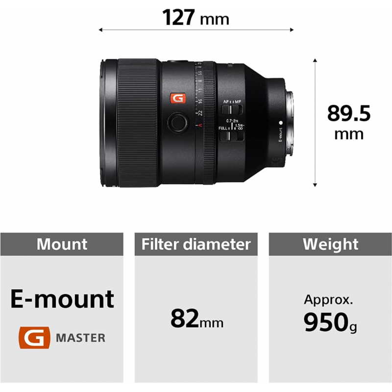 Sony FE 135 mm f/1.8 GM Lens