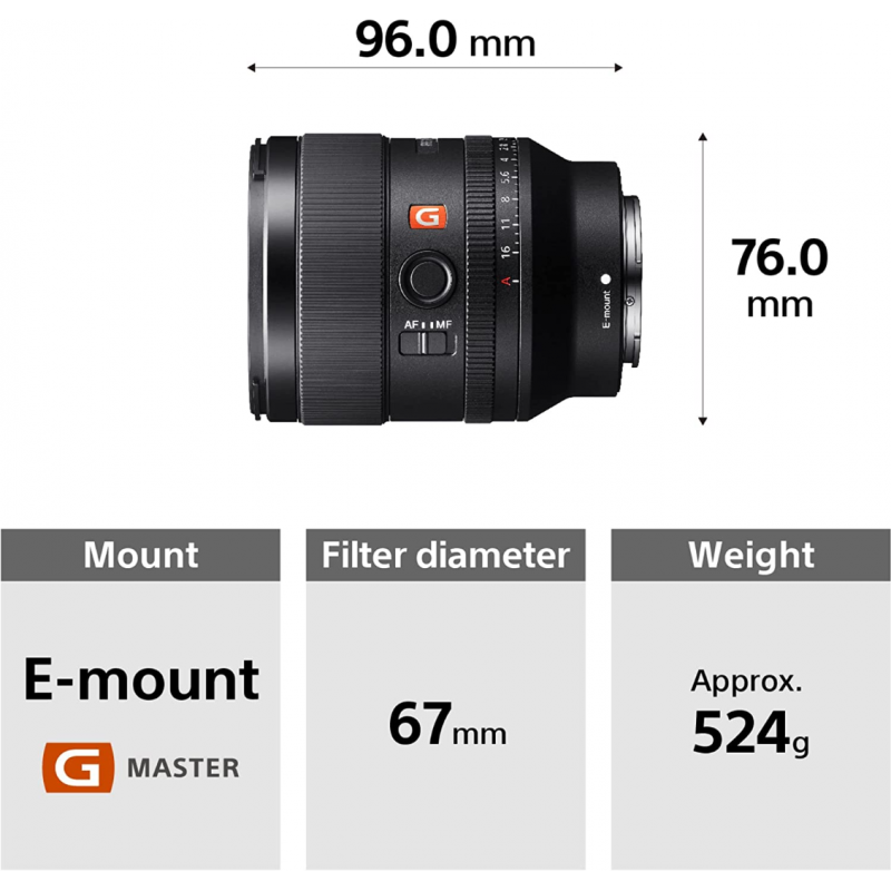 Sony FE 35mm F/1.4 GM Lens