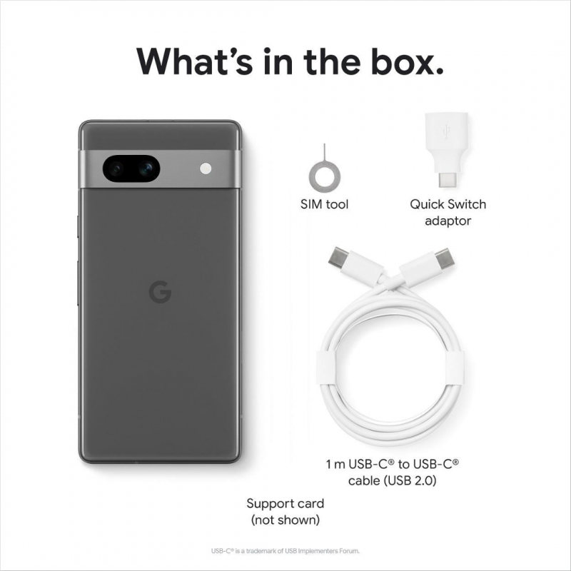 Google Pixel 7a 5G Smartphone (8+128GB) - Charcoal