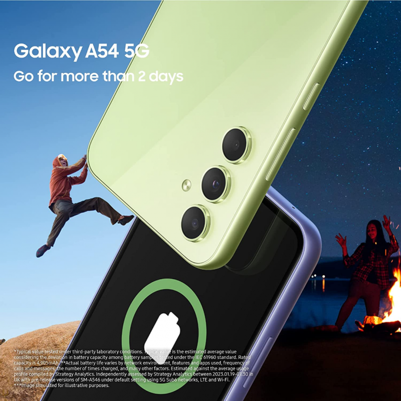 Samsung Galaxy A54 5G Smartphone (Dual-SIMs, 8+256GB) - Lime