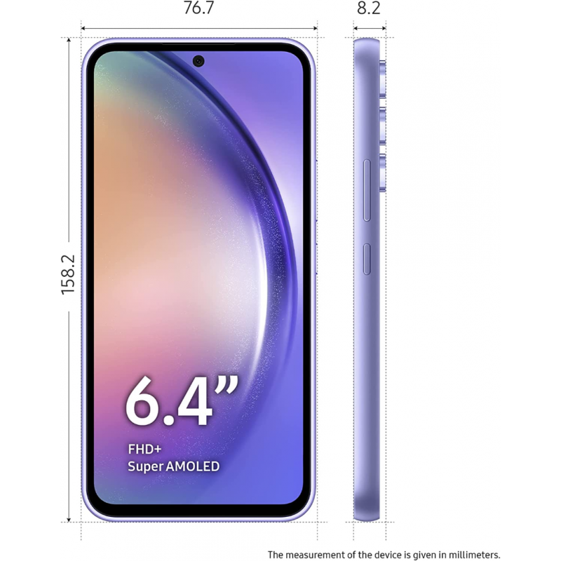 Samsung Galaxy A54 5G Smartphone (Dual-SIMs, 8+256GB) - Violet