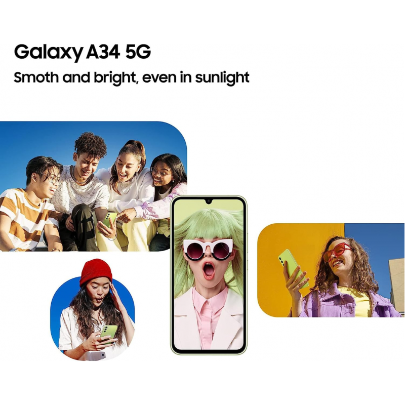 Samsung Galaxy A34 5G Smartphone (Dual-SIMs, 6+128GB) - Violet