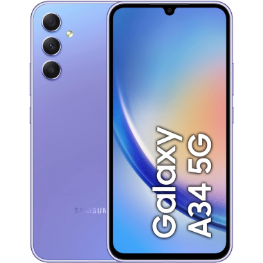 Samsung Galaxy A34 5G Smartphone (Dual-SIMs, 6+128GB) - Violet