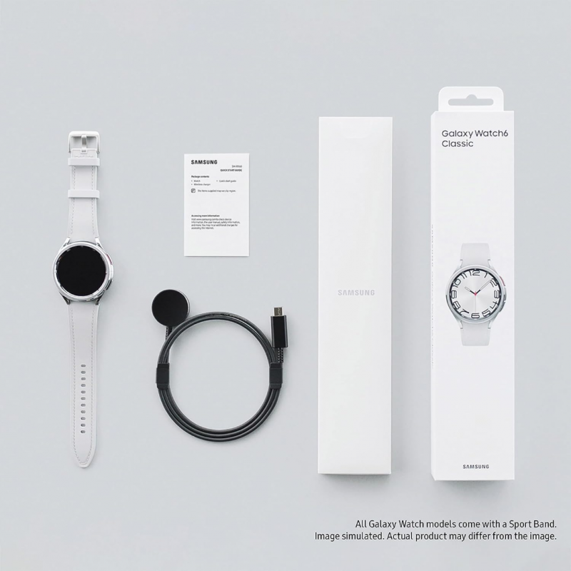 Samsung Galaxy Watch6 Classic Smart Watch (Bluetooth, 47mm) - Silver