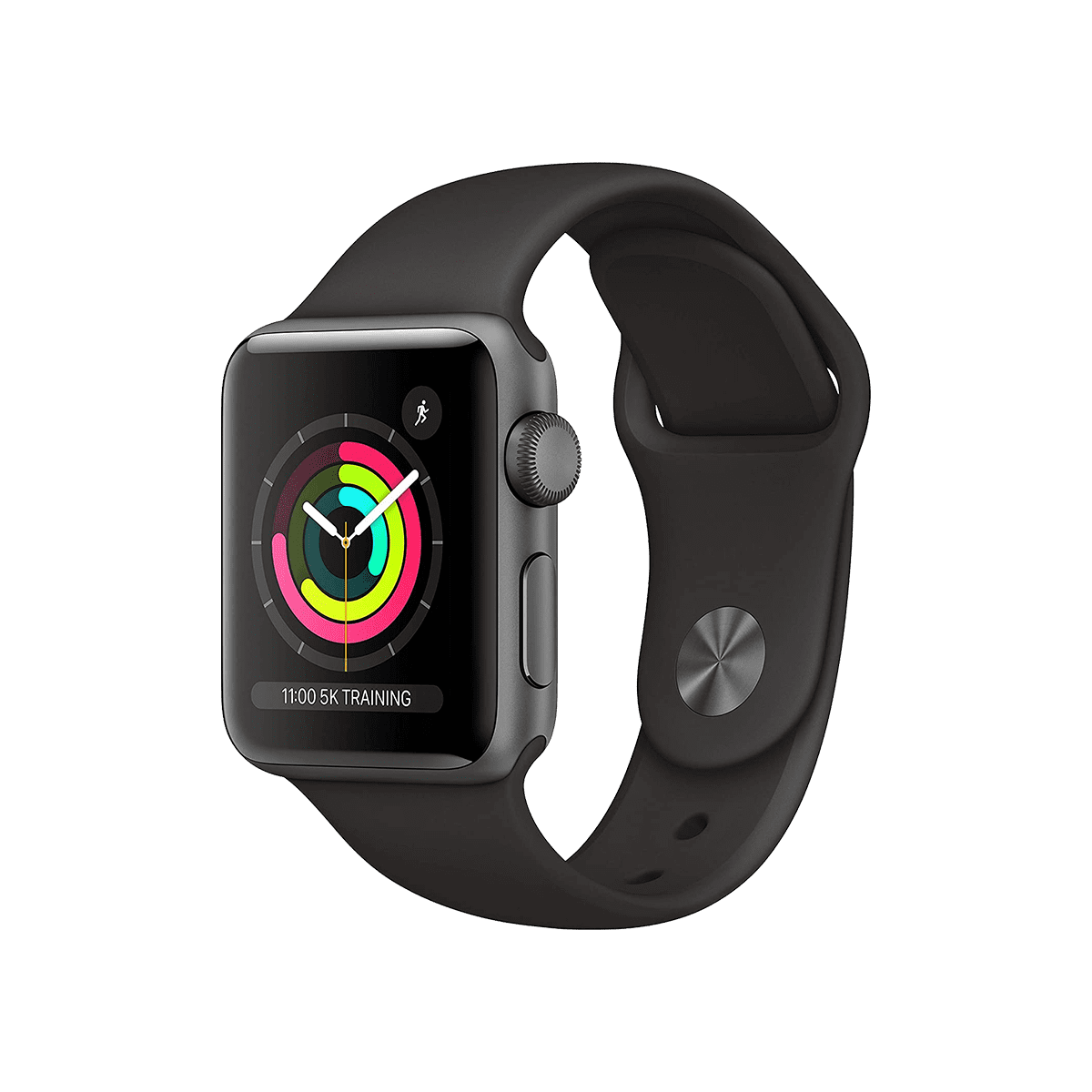 Apple Watch Series 3 (GPS, 42mm) Space Grey Aluminium Case with Sport Band  - Black