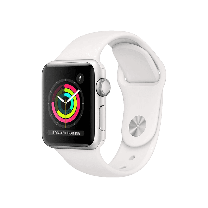 Apple Watch Series 3 (GPS, 42mm) Silver Aluminium Case with Sport Band - White