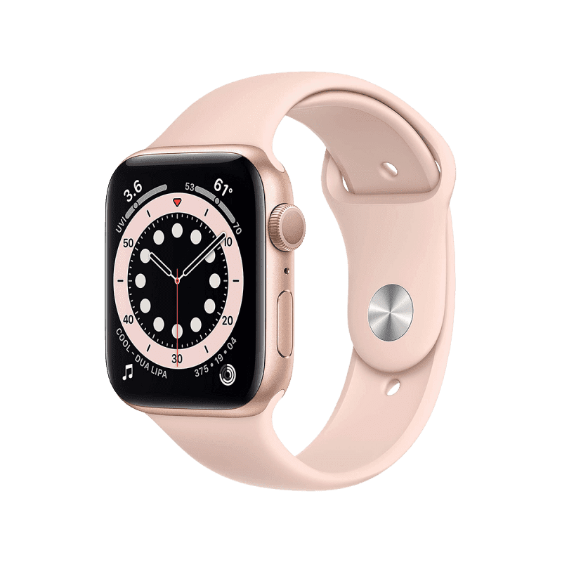 Apple Watch Series 6 (GPS, 40mm) - Gold Aluminium with Sports Band - Pink Sand
