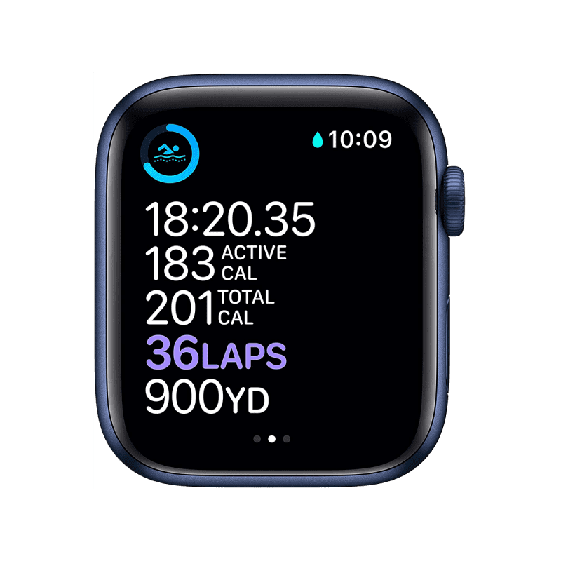 Apple Watch Series 6 (GPS, 40mm) - Blue Aluminium with Sports Band - Deep Navy