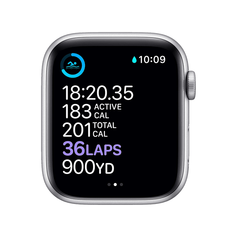 Renewed - Apple Watch Series 6 (GPS, 40mm) Silver Aluminium with Sports Band - White