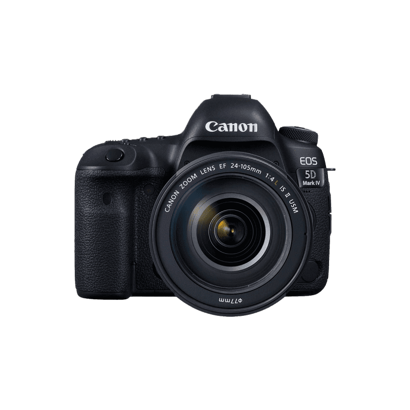 Canon EOS 5D Mark IV DSLR Camera 24-105mm F/4L IS II USM Lens - 30.4MP - Black