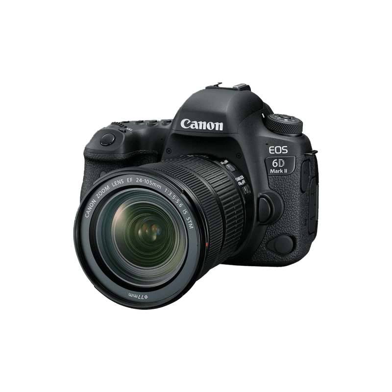 Canon EOS 6D Mark II DSLR Camera with EF 24 - 105 mm  f/3.5-5.6 IS STM Lens – Black