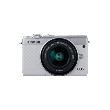 CANON EOS M100 Mirrorless Camera with EF-M 15-45 mm f/3.5-6.3 IS STM Lens - White