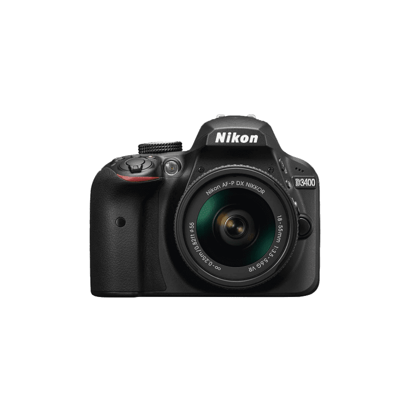 Nikon D3400 24.2 MP SLR Camera with AF-P 18-55mm f/3.5-5.6G VR Lens - Black