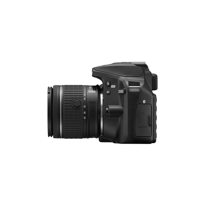 Nikon D3400 24.2 MP SLR Camera with AF-P 18-55mm f/3.5-5.6G VR Lens - Black