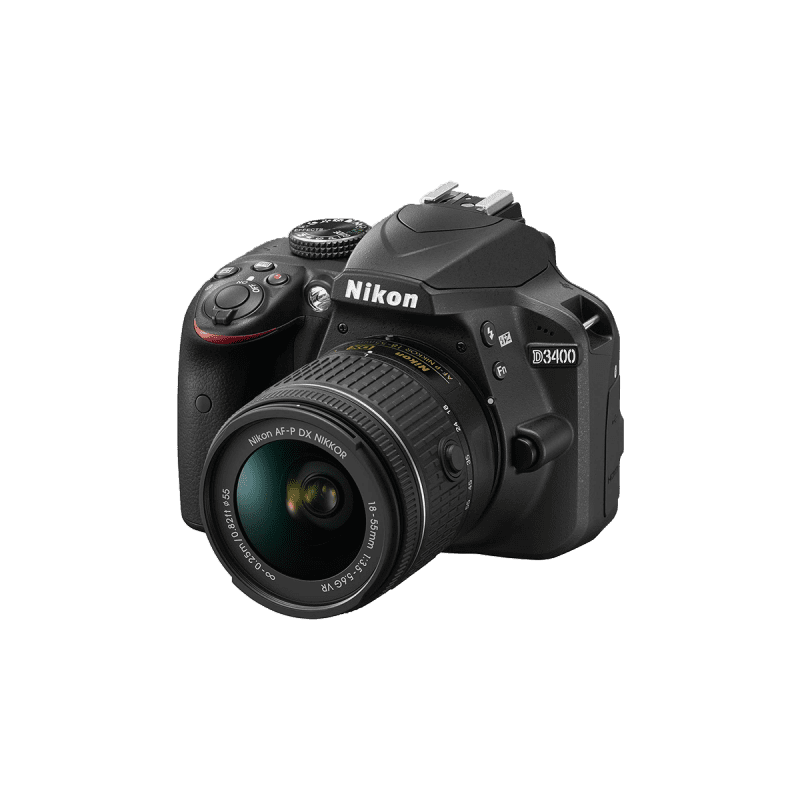 Nikon D3400 24.2 MP SLR Camera with AF-P 18-55mm f/3.5-5.6G VR Lens - Black