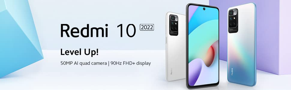 Xiaomi Redmi 10 - Smartphone 4+128GB, 6.5 FHD+ DotDisplay, MediaTek Helio  G88, 50MP AI Quad Caméra, Dual SIM, Gris : : High-Tech